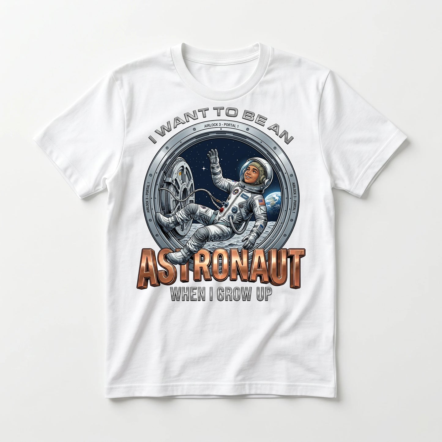 Youth Future Astronaut Tee – Latino Boy