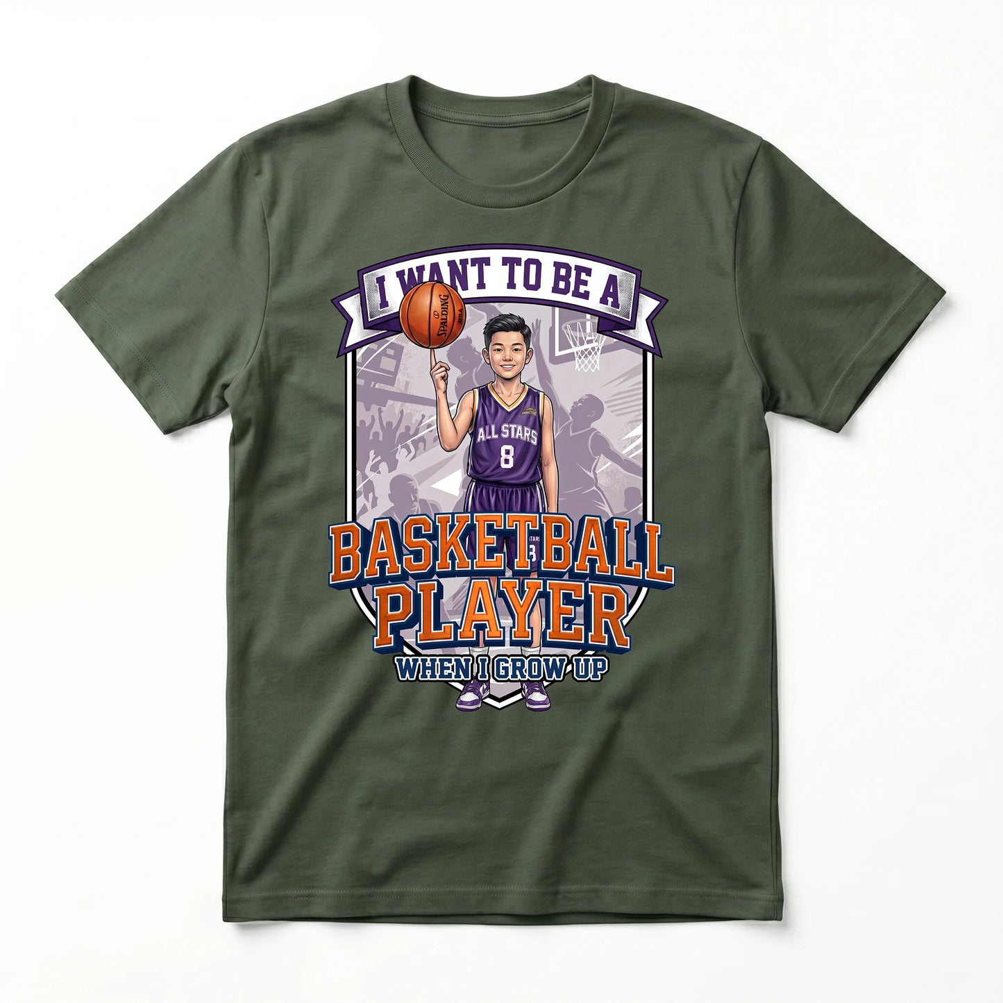 Future Basketball Player Tee – Asian Boy