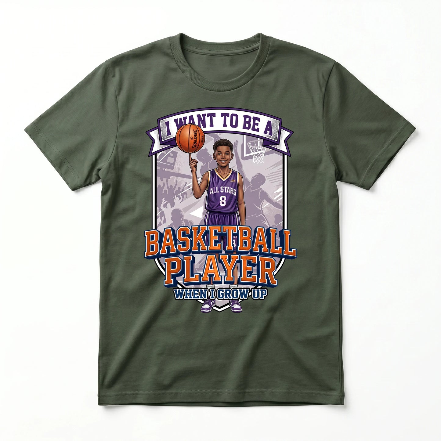Future Basketball Player Tee – Black Boy
