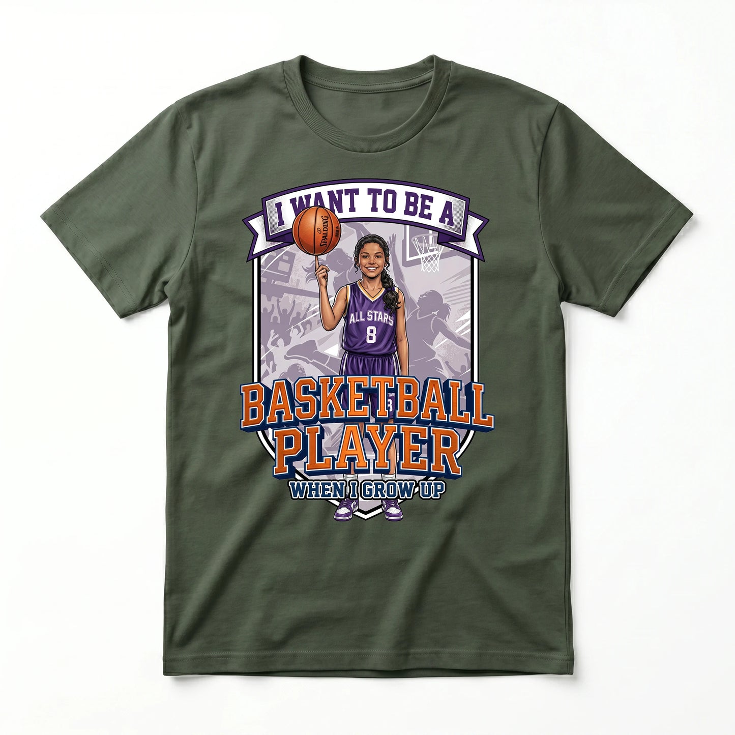 Future Basketball Player Tee – Latino Girl