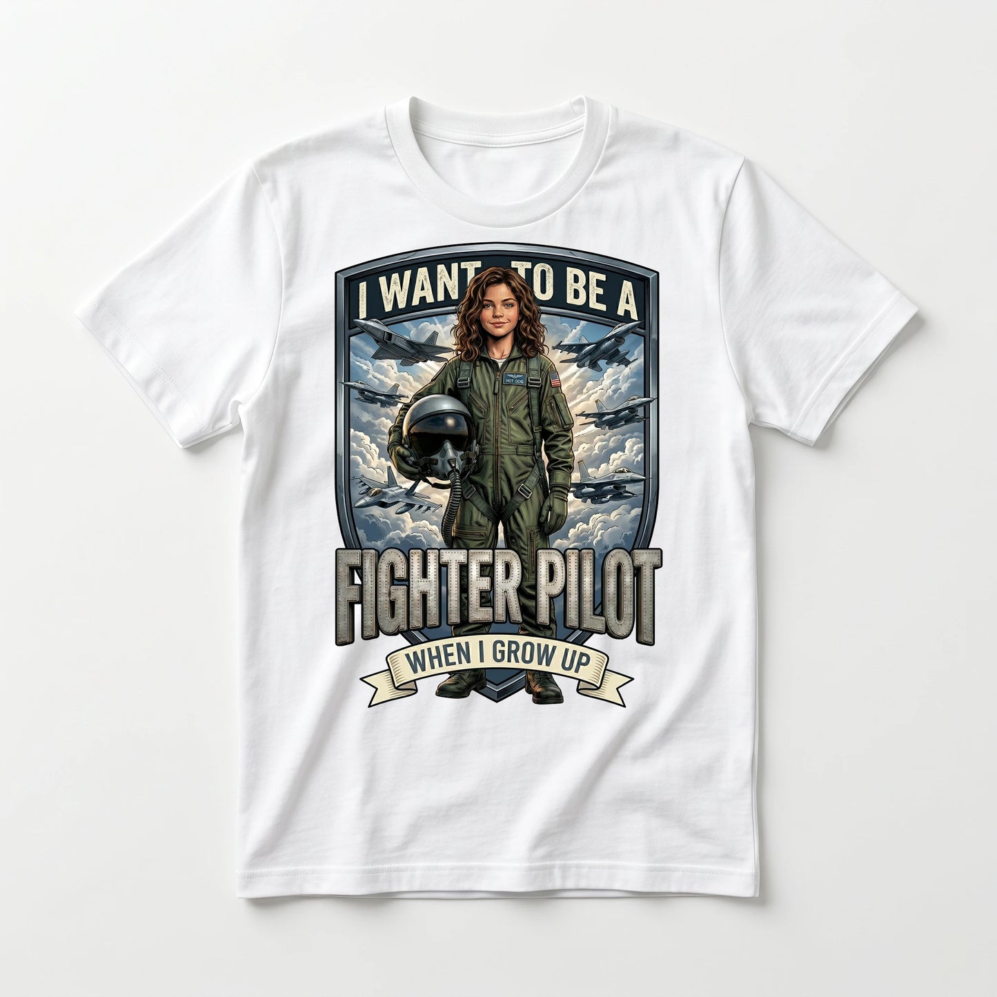 Youth Future Fighter Pilot Tee – Latina Girl