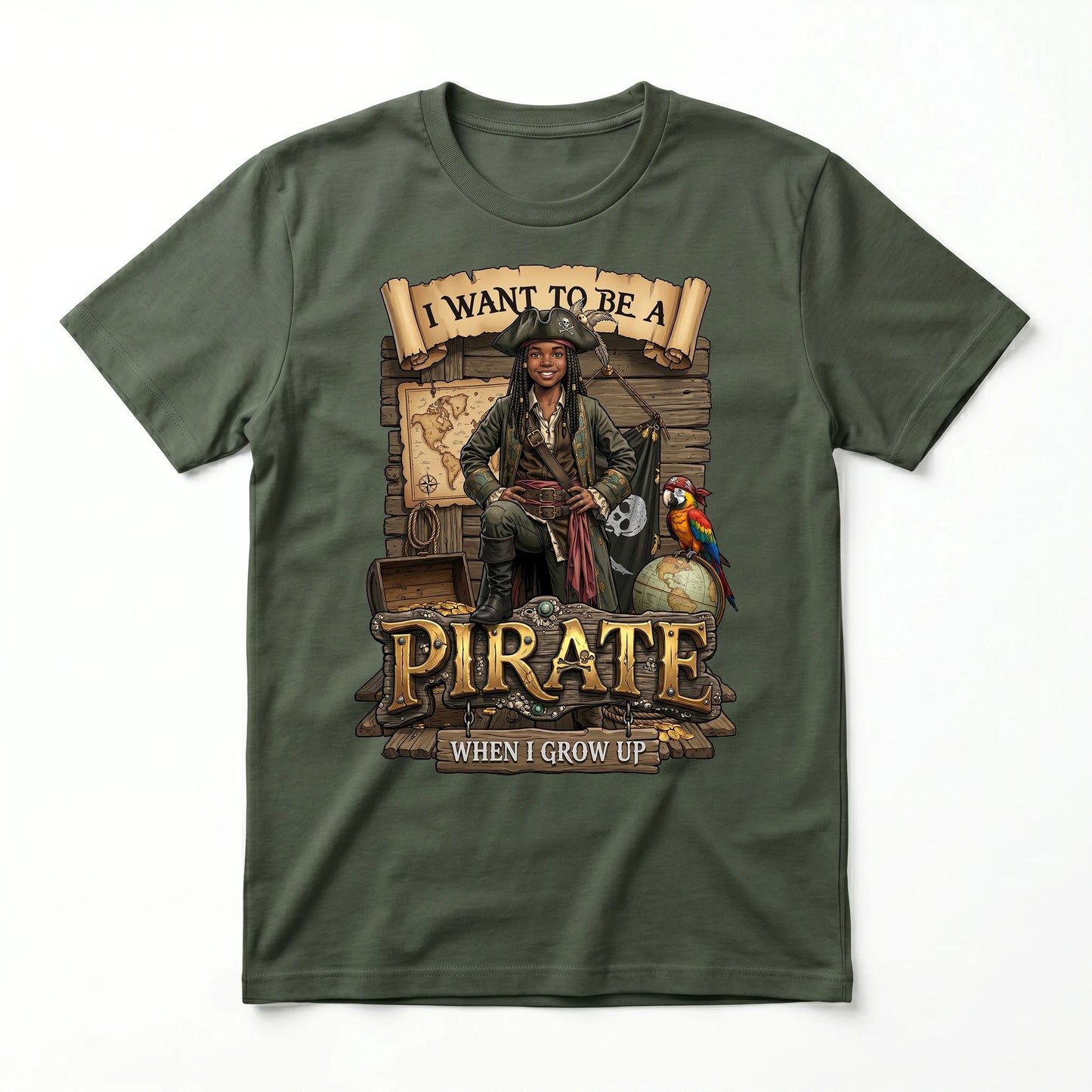 Fun Pirate Tee – Black Girl