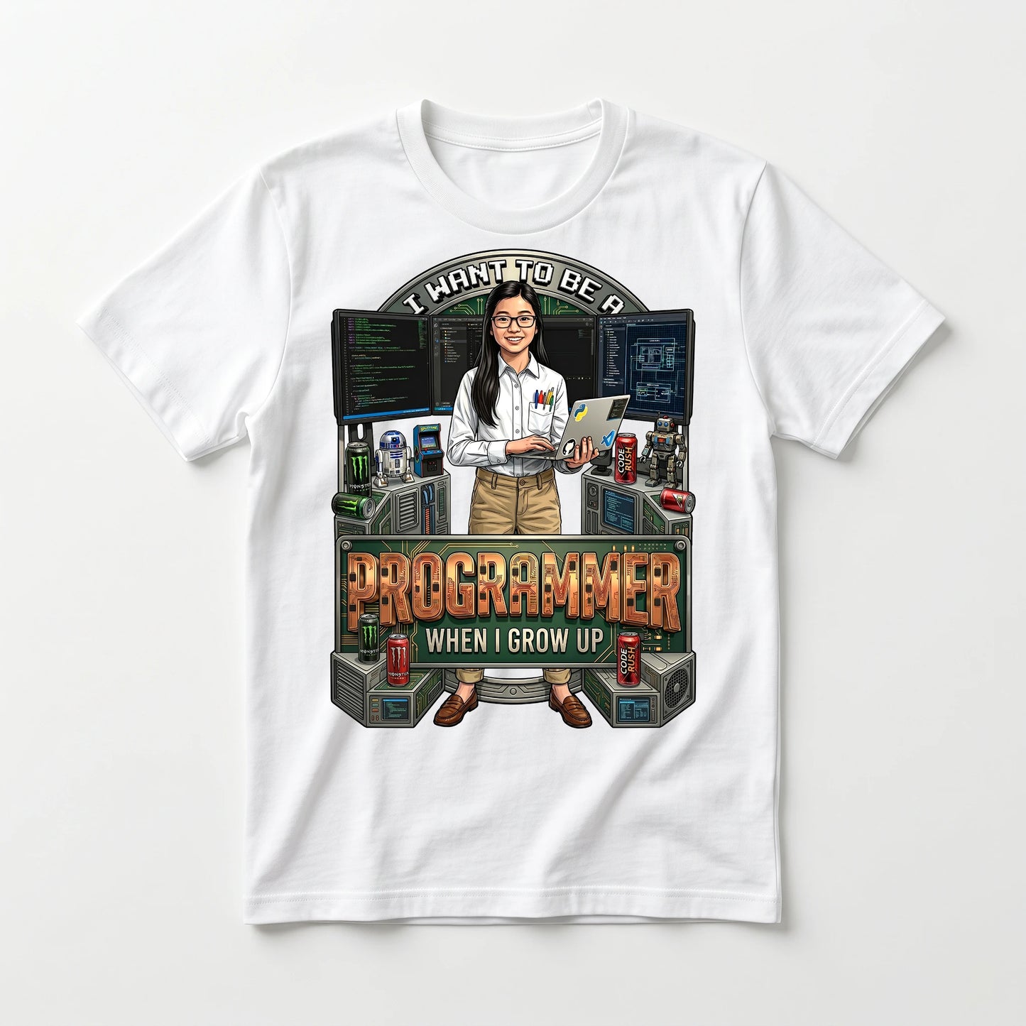 Youth Future Programmer Tee – Asian Girl