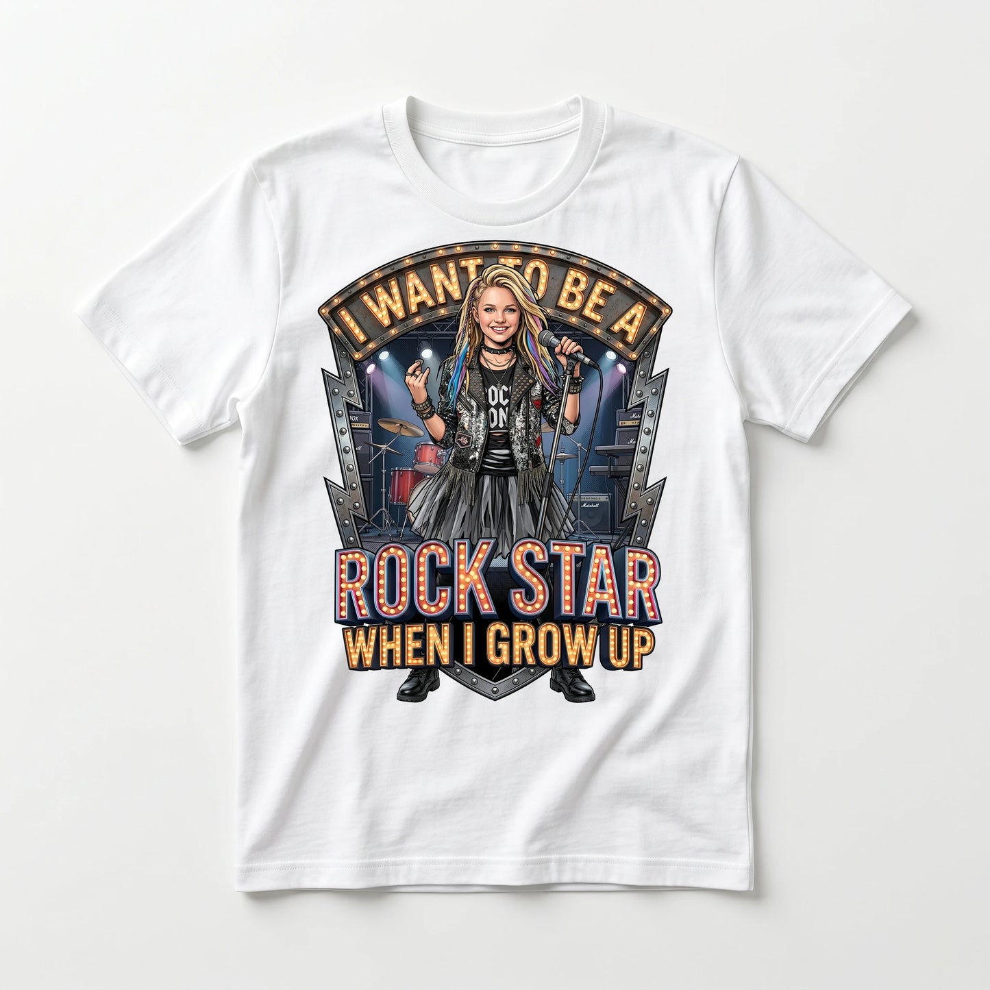 Youth Future Rock Star Tee – White Girl