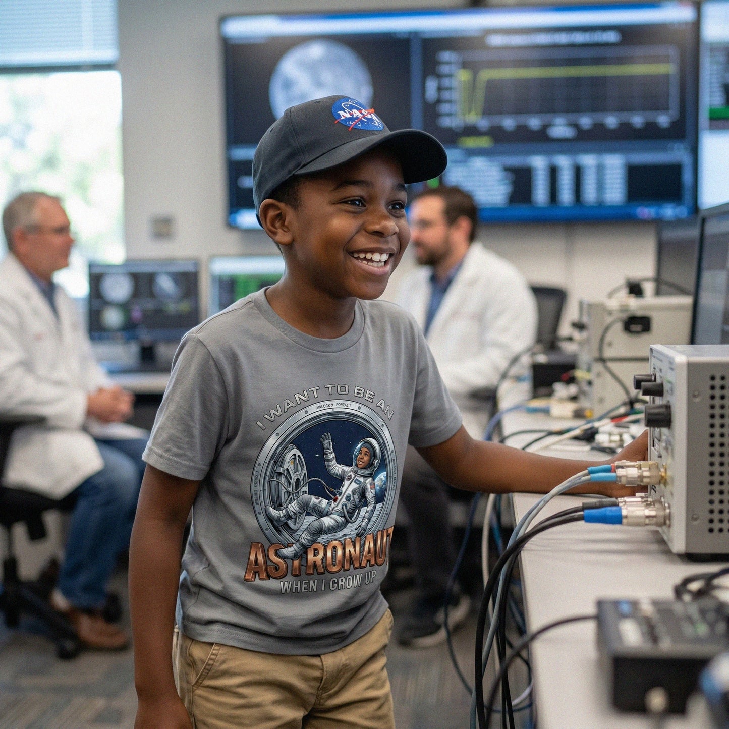 Youth Future Astronaut Tee – Black Boy