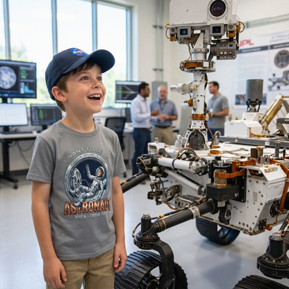 Youth Future Astronaut Tee – White Boy