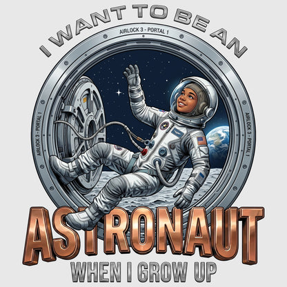 Youth Future Astronaut Tee – Black Girl