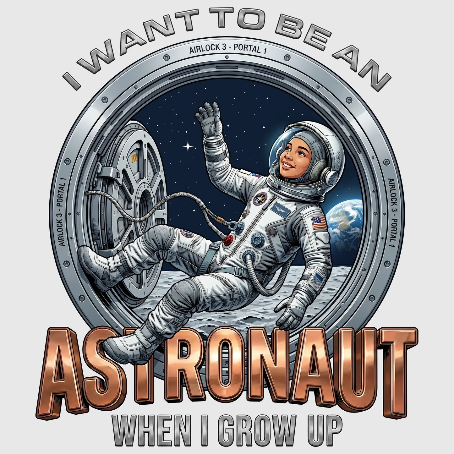 Youth Future Astronaut Tee – Latina Girl