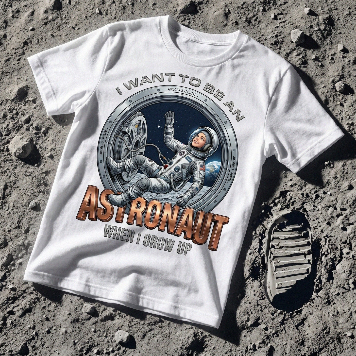 Youth Future Astronaut Tee – White Girl