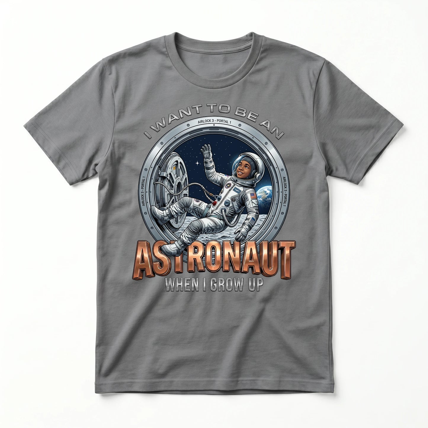 Youth Future Astronaut Tee – Black Boy