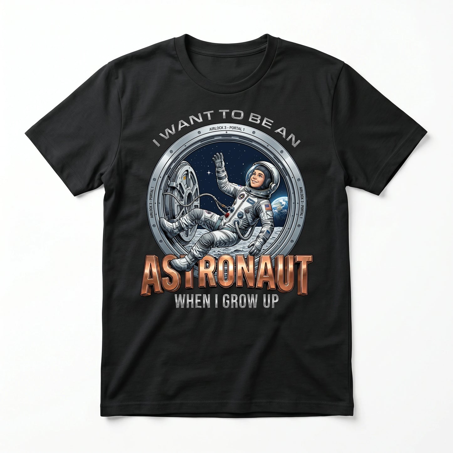 Youth Future Astronaut Tee – White Boy