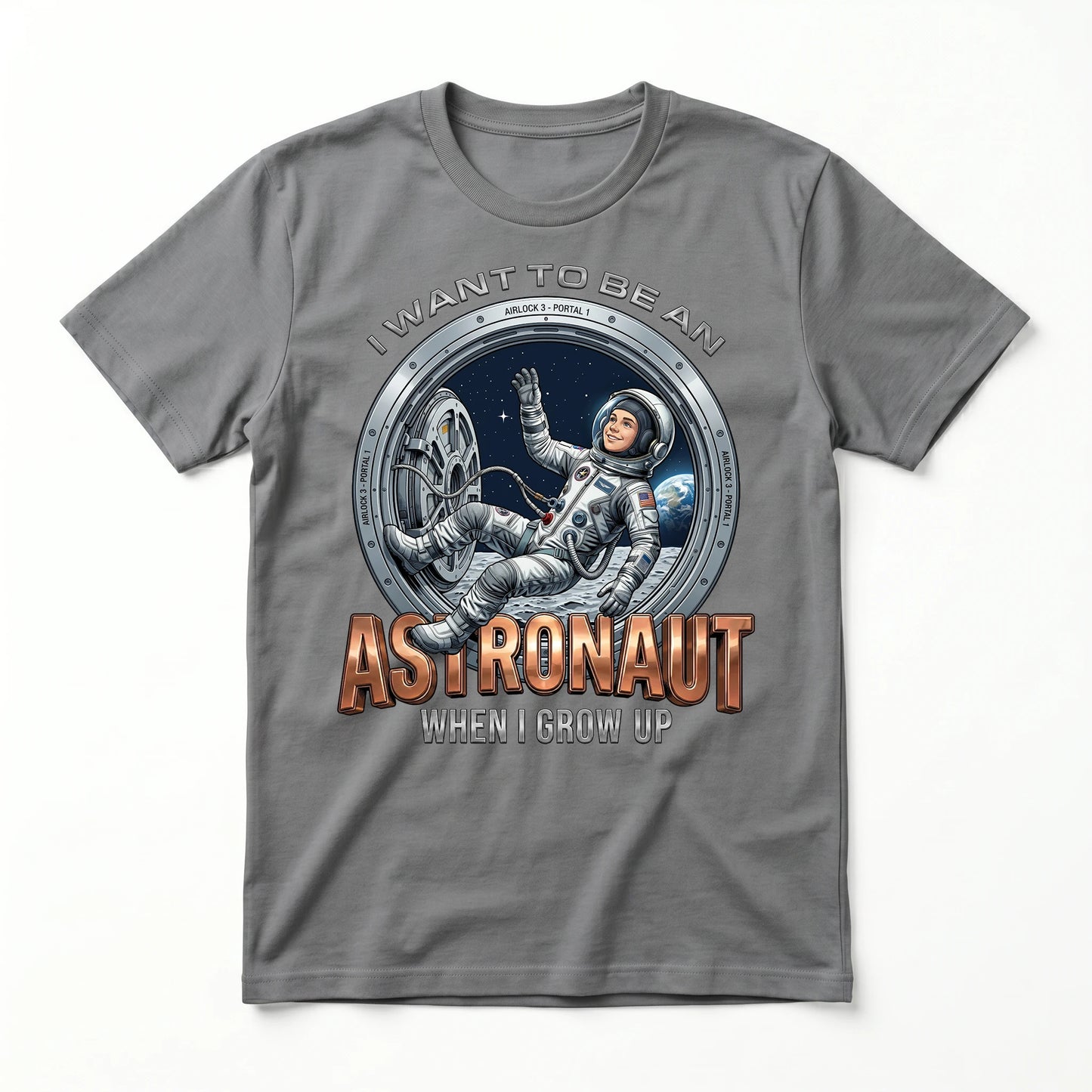 Youth Future Astronaut Tee – White Boy
