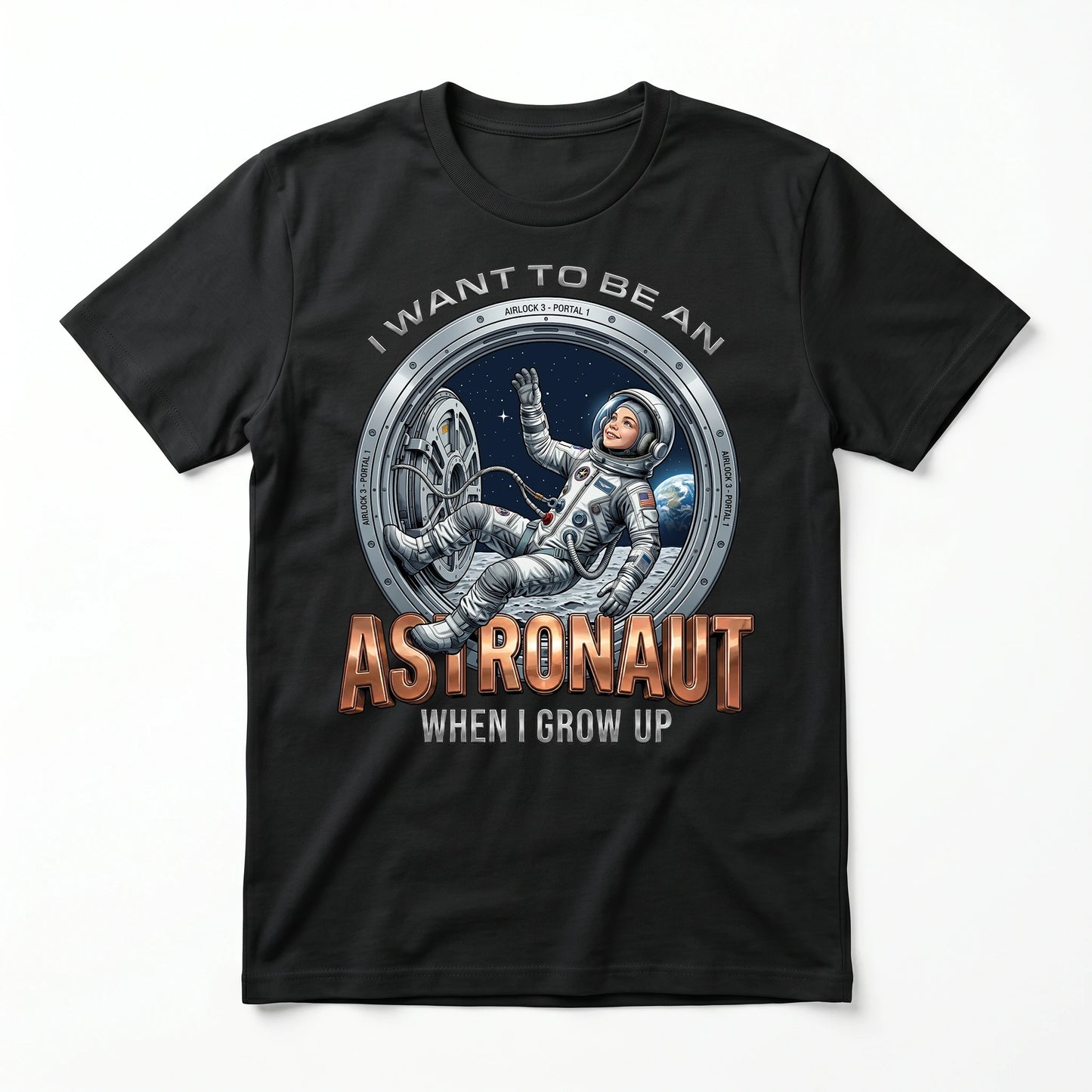 Youth Future Astronaut Tee – White Girl