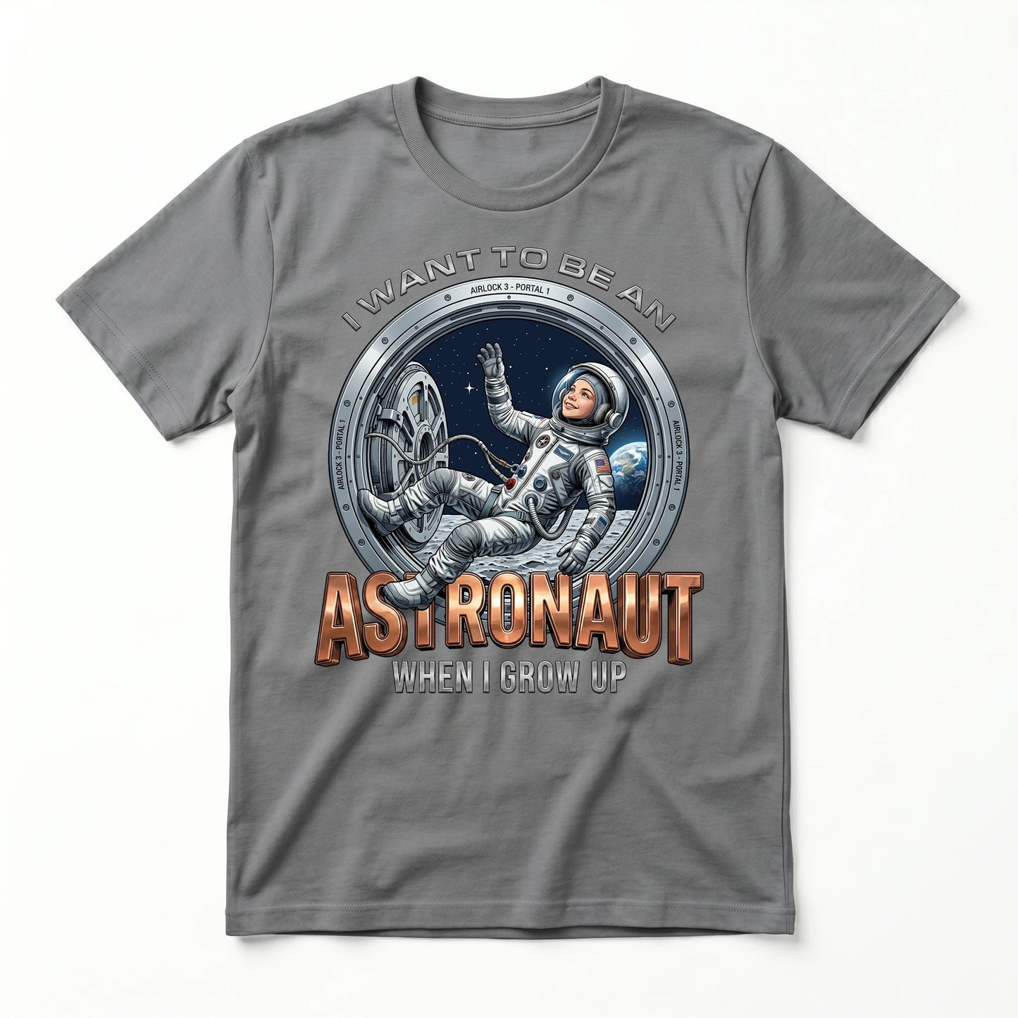 Youth Future Astronaut Tee – White Girl