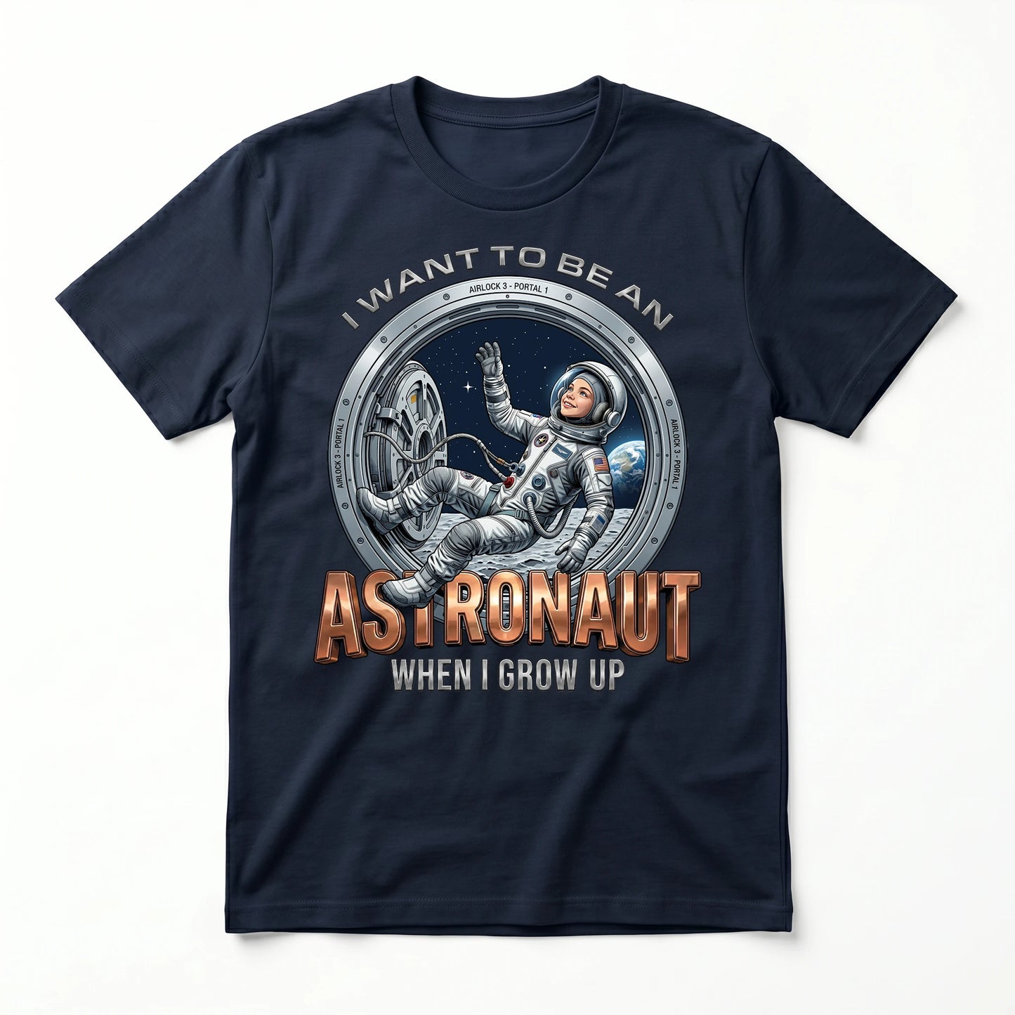 Youth Future Astronaut Tee – White Girl