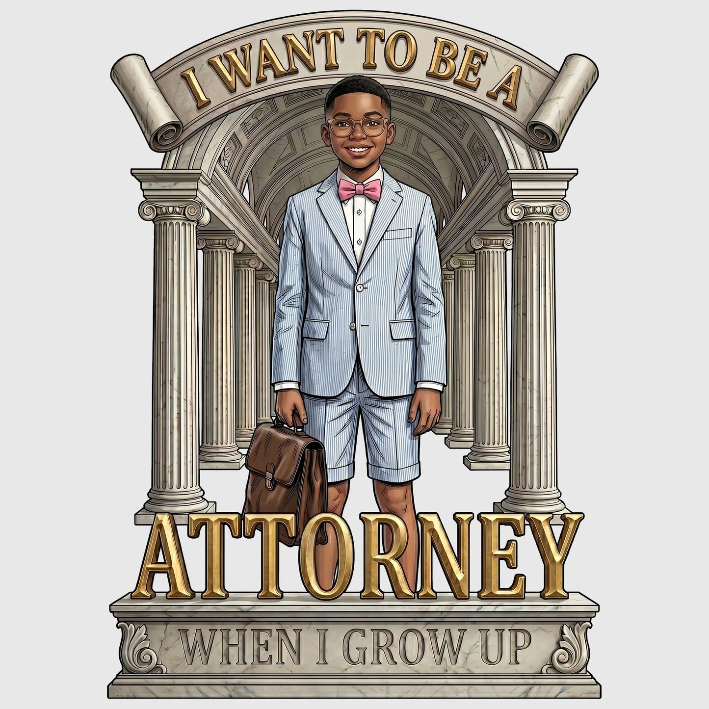 Youth Future Attorney Tee – Black Boy