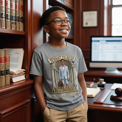 Youth Future Attorney Tee – Black Boy