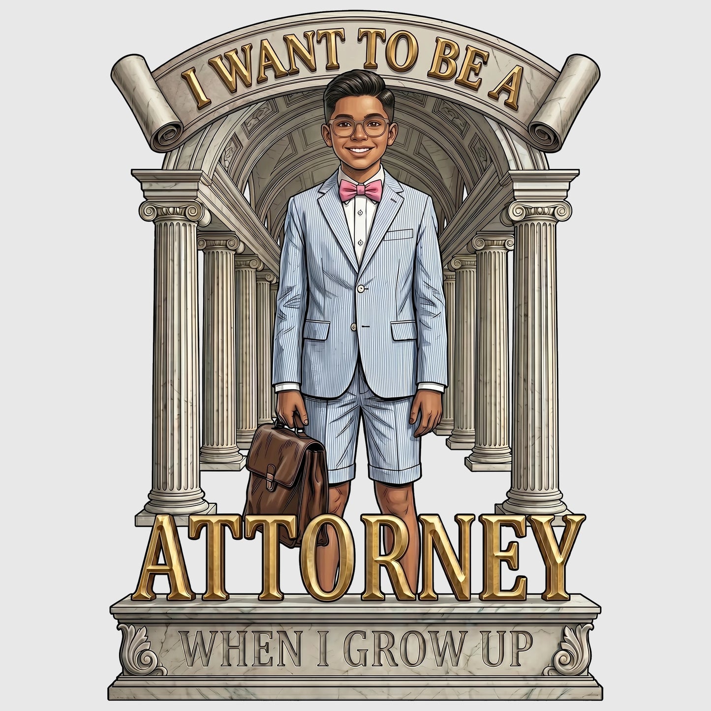 Future Attorney Tee – Latino Boy