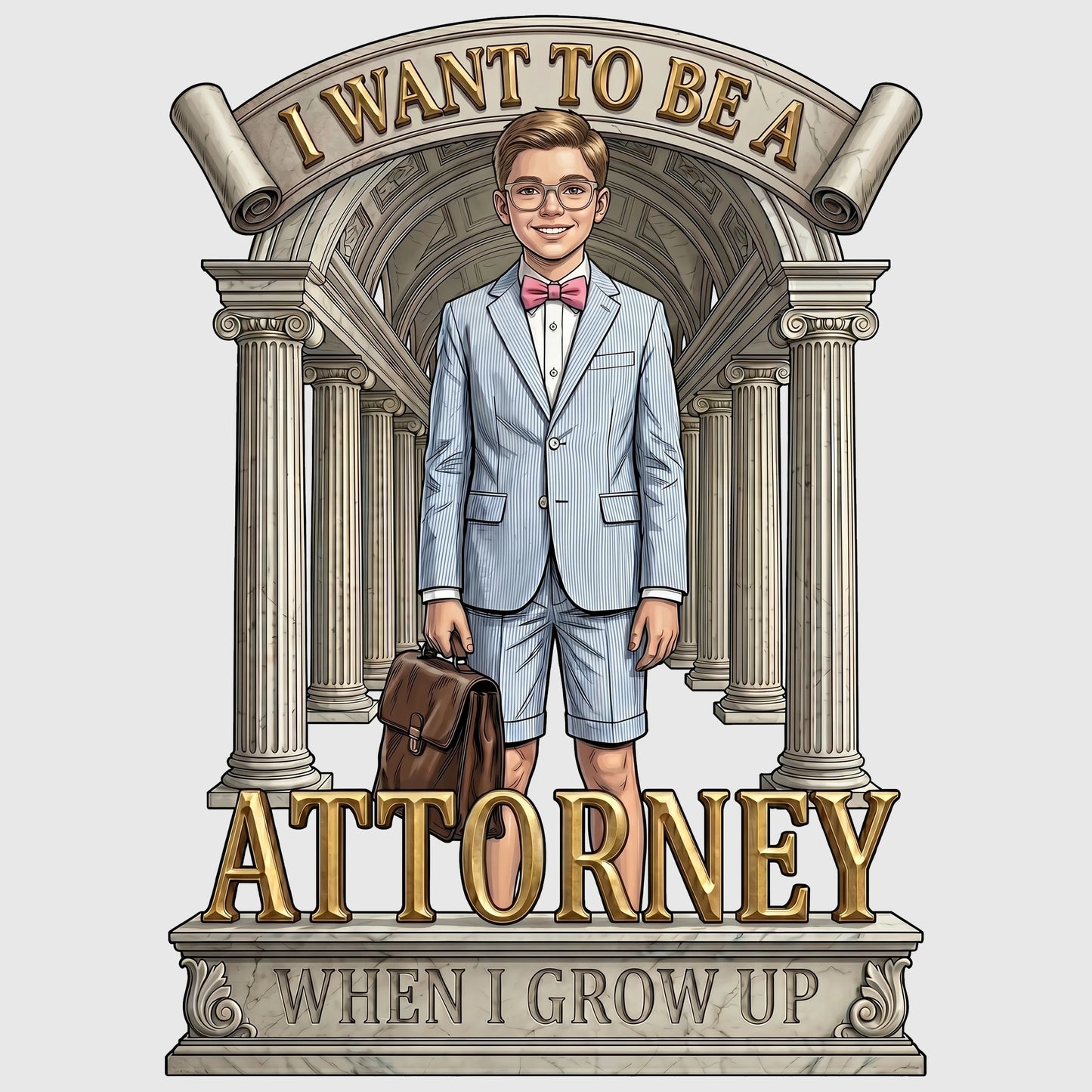 Youth Future Attorney Tee – White Boy