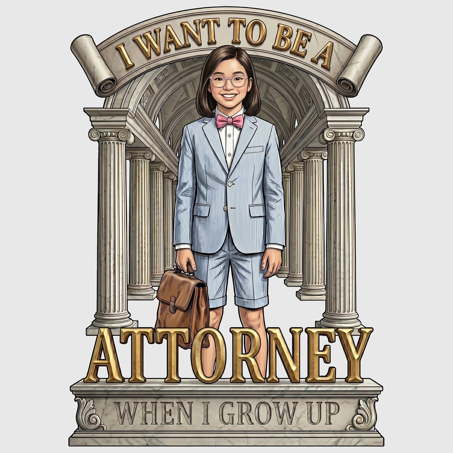 Future Attorney Tee – Asian Girl