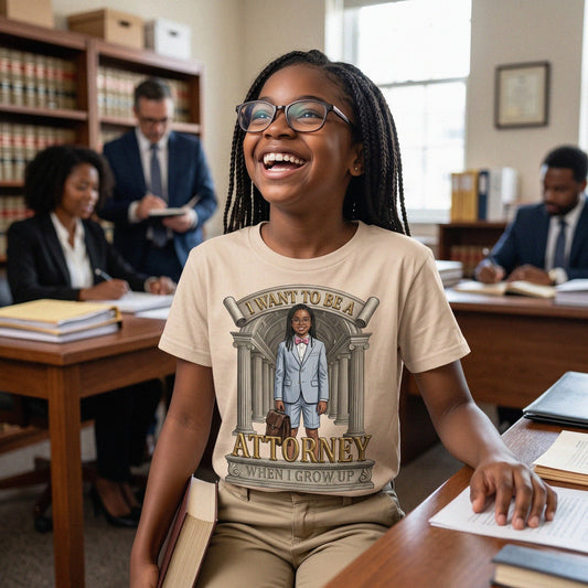 Youth Future Attorney Tee – Black Girl