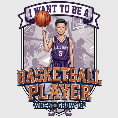 Youth Future Basketball Player Tee – Asian Boy