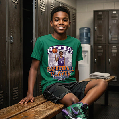 Youth Future Basketball Player Tee – Black Boy