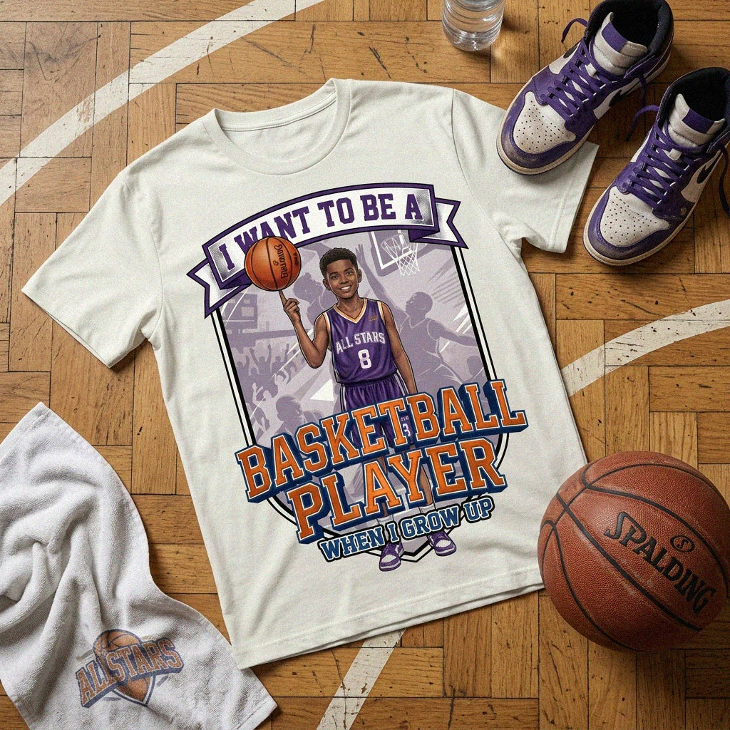 Future Basketball Player Tee – Black Boy