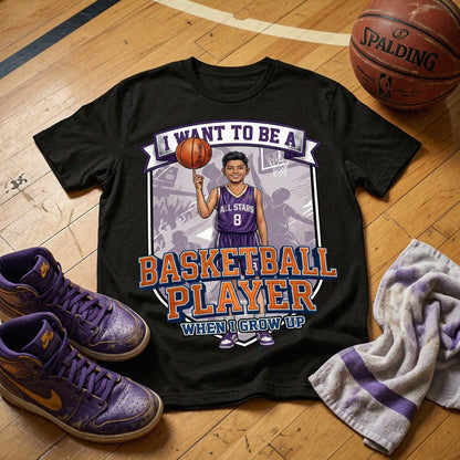 Youth Future Basketball Player Tee – Latino Boy