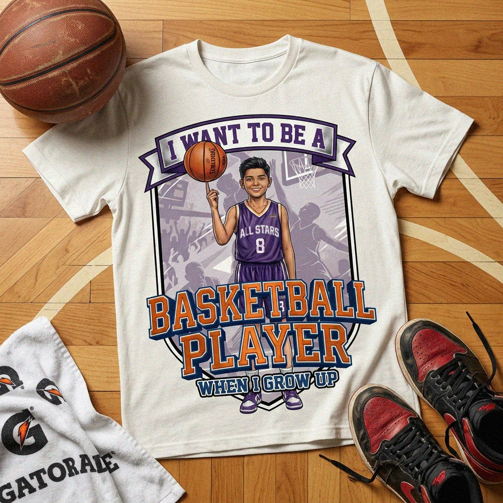 Future Basketball Player Tee – Latino Boy