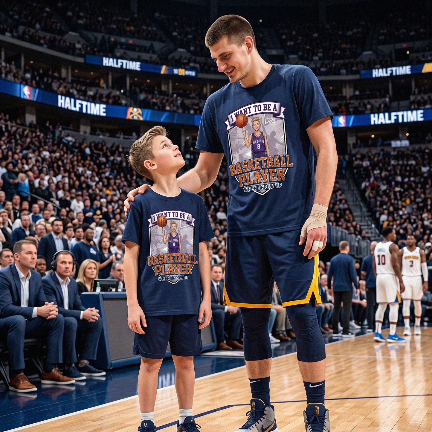 Youth Future Basketball Player Tee – White Boy