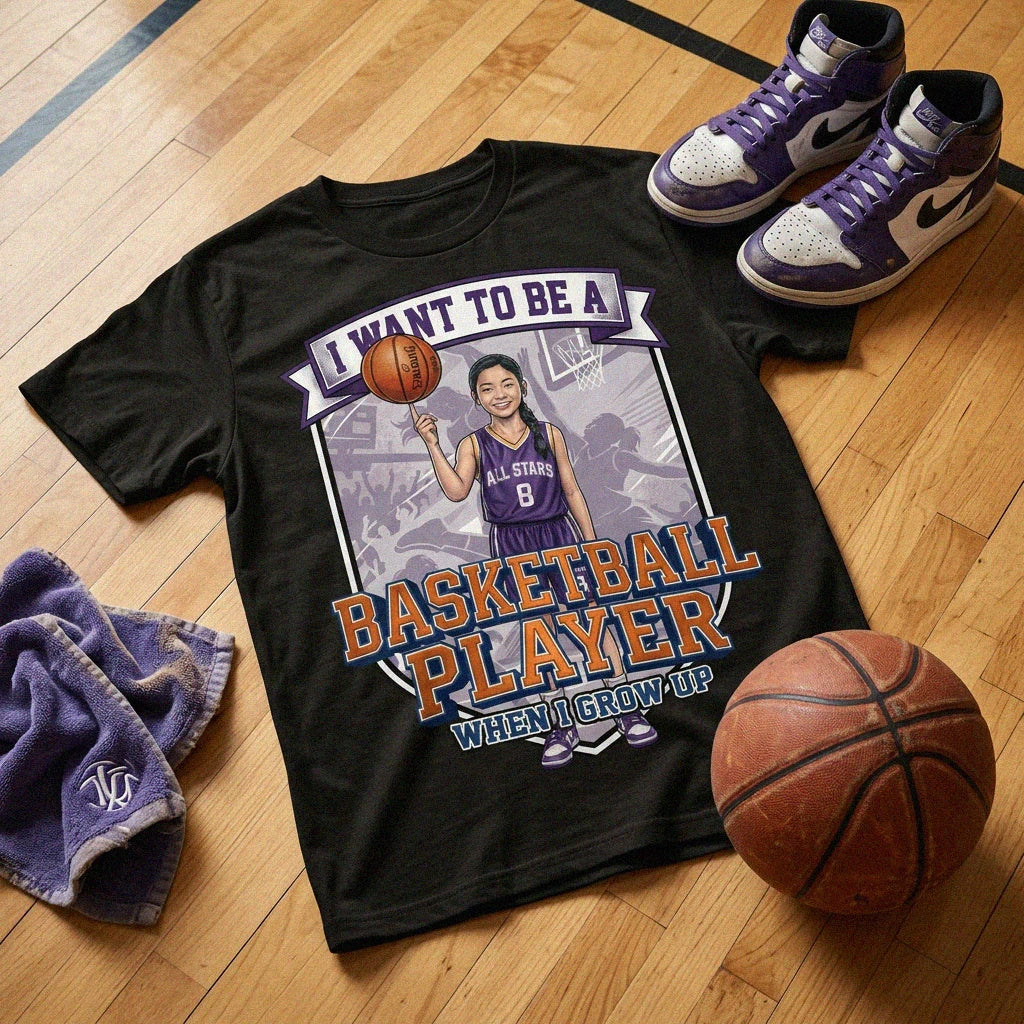 Future Basketball Player Tee – Asian Girl