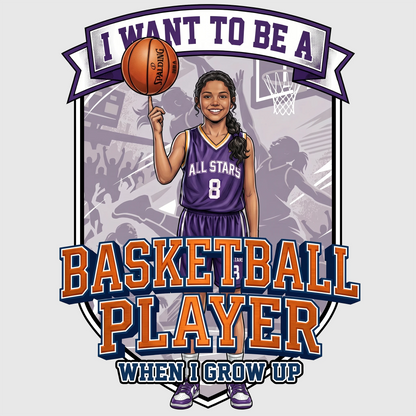 Youth Future Basketball Player Tee – Latina Girl