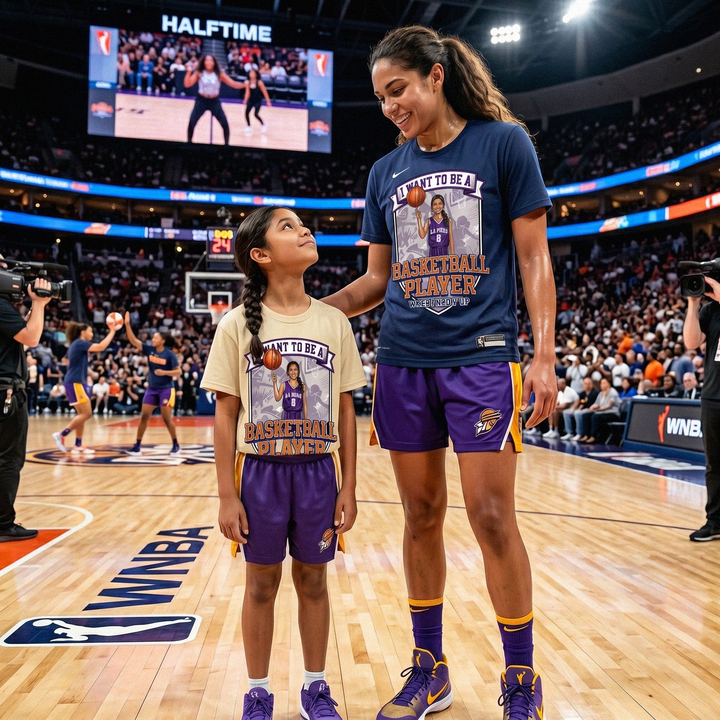Youth Future Basketball Player Tee – Latina Girl