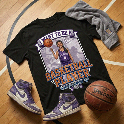 Youth Future Basketball Player Tee – Latina Girl