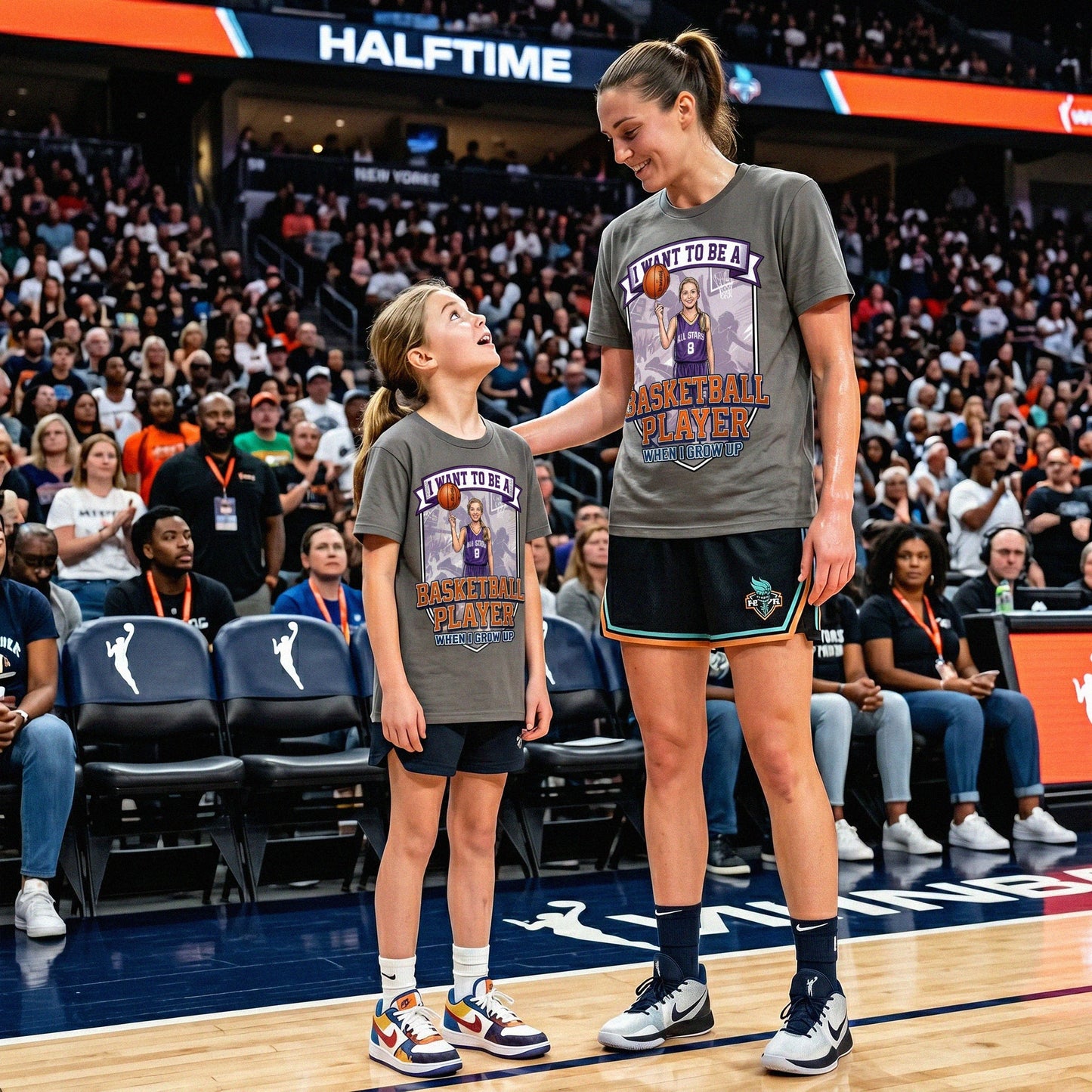 Youth Future Basketball Player Tee – White Girl