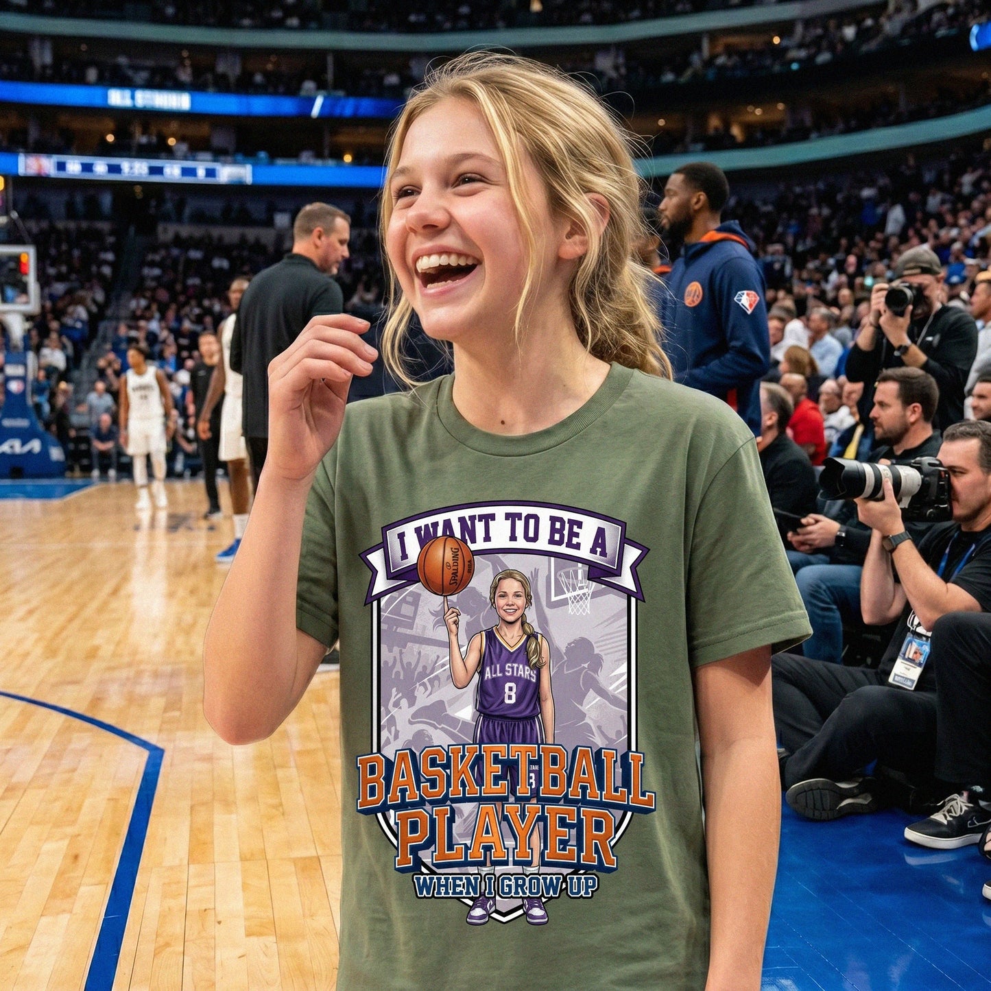 Future Basketball Player Tee – White Girl