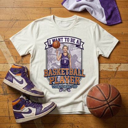 Youth Future Basketball Player Tee – White Girl