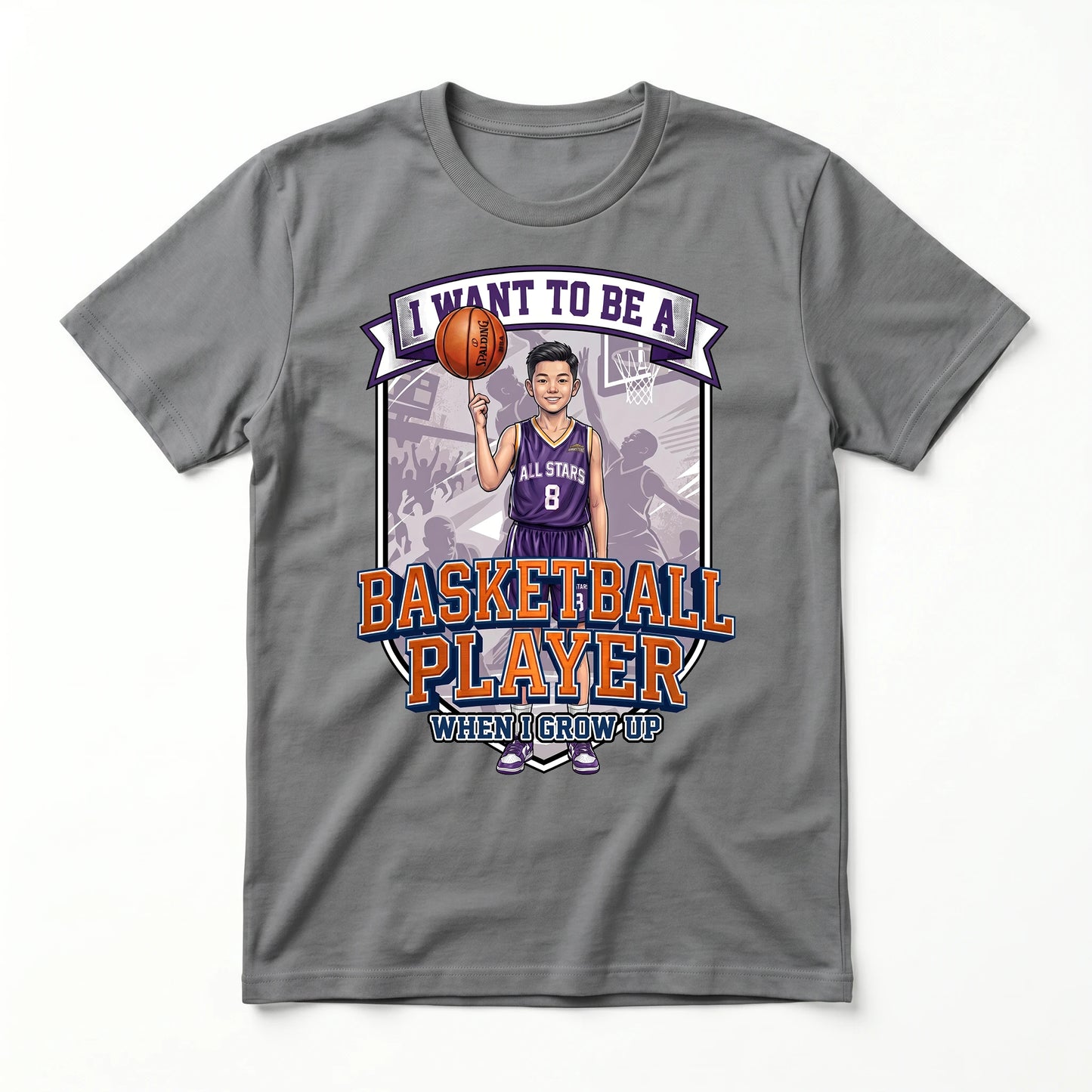Youth Future Basketball Player Tee – Asian Boy