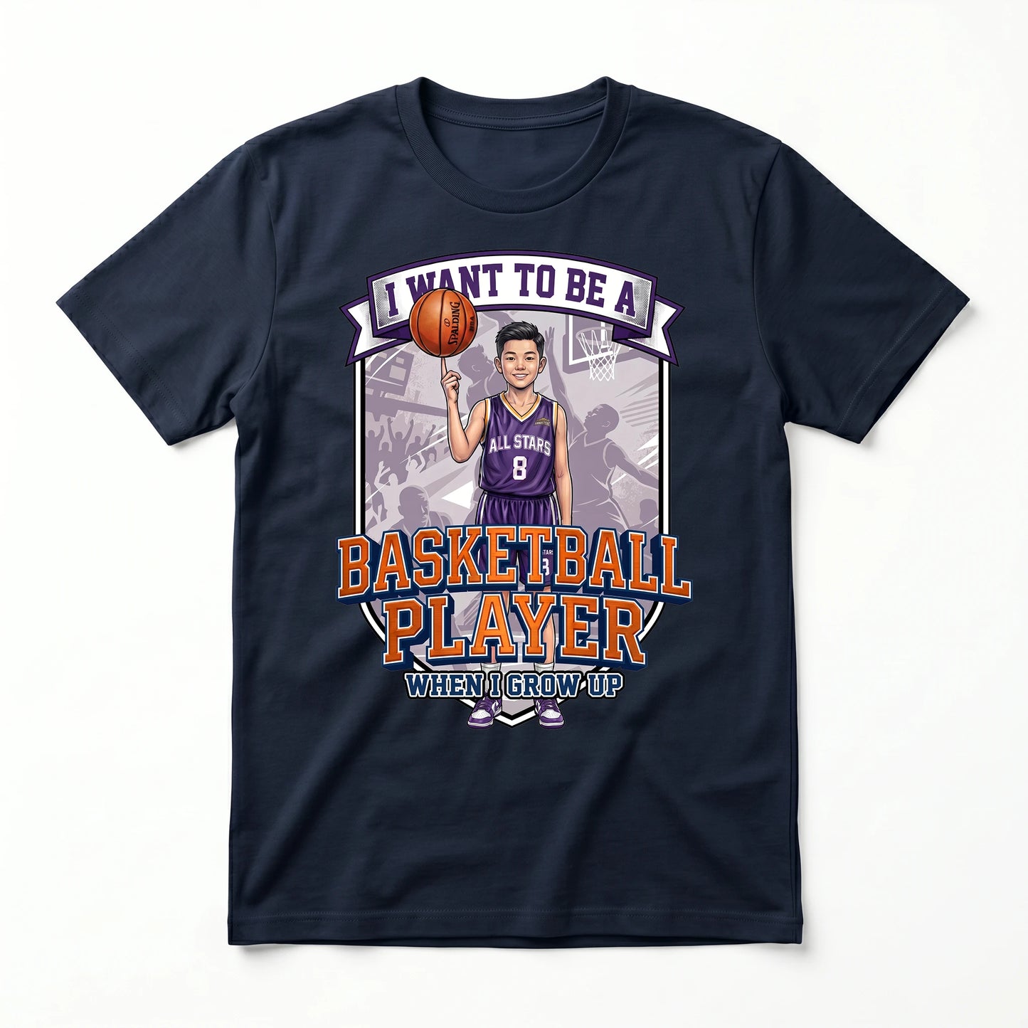 Future Basketball Player Tee – Asian Boy