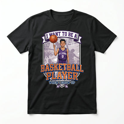 Youth Future Basketball Player Tee – Latino Boy