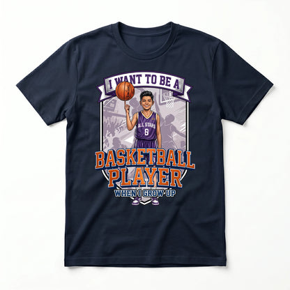 Youth Future Basketball Player Tee – Latino Boy