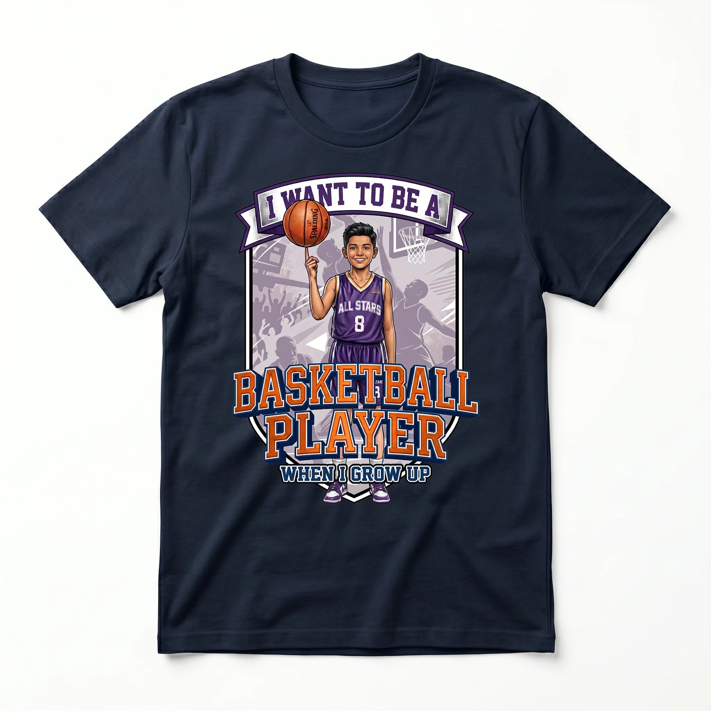 Future Basketball Player Tee – Latino Boy