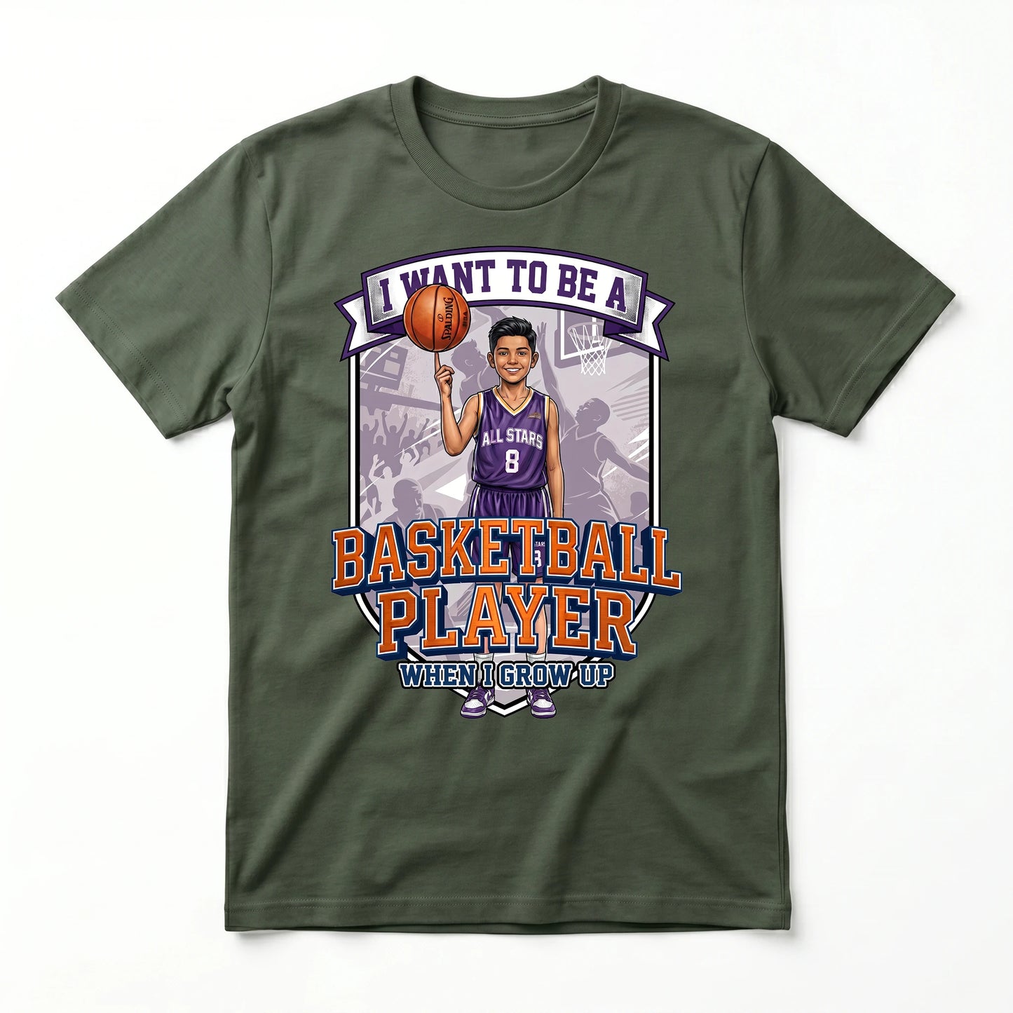 Future Basketball Player Tee – Latino Boy