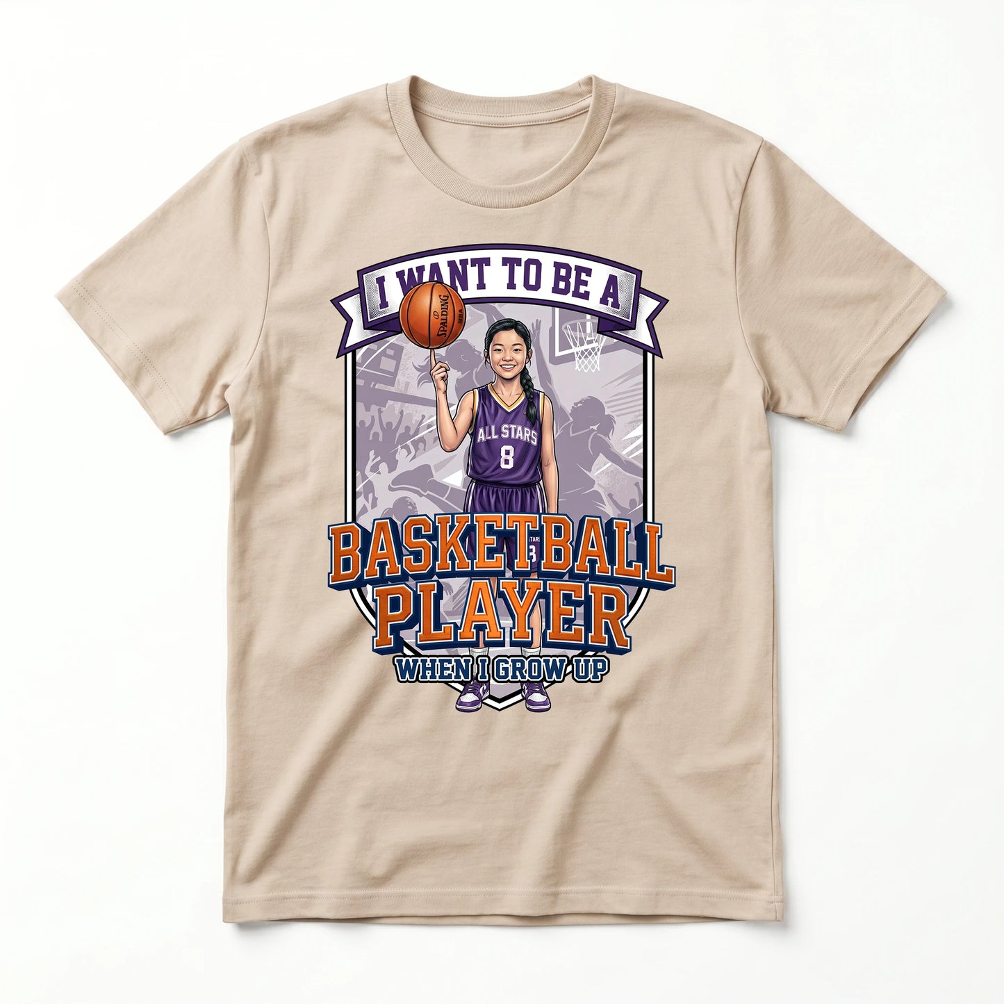 Future Basketball Player Tee – Asian Girl