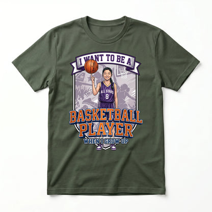 Future Basketball Player Tee – Asian Girl