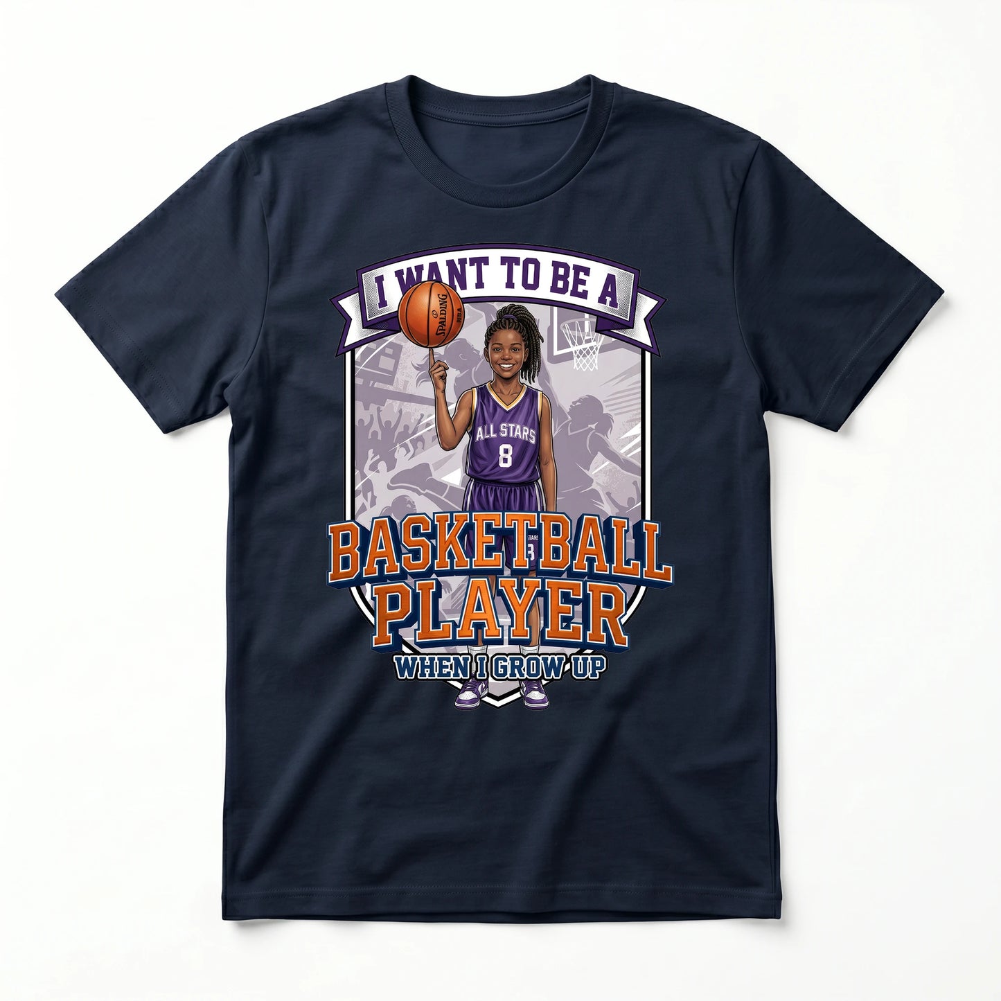 Future Basketball Player Tee – Black Girl