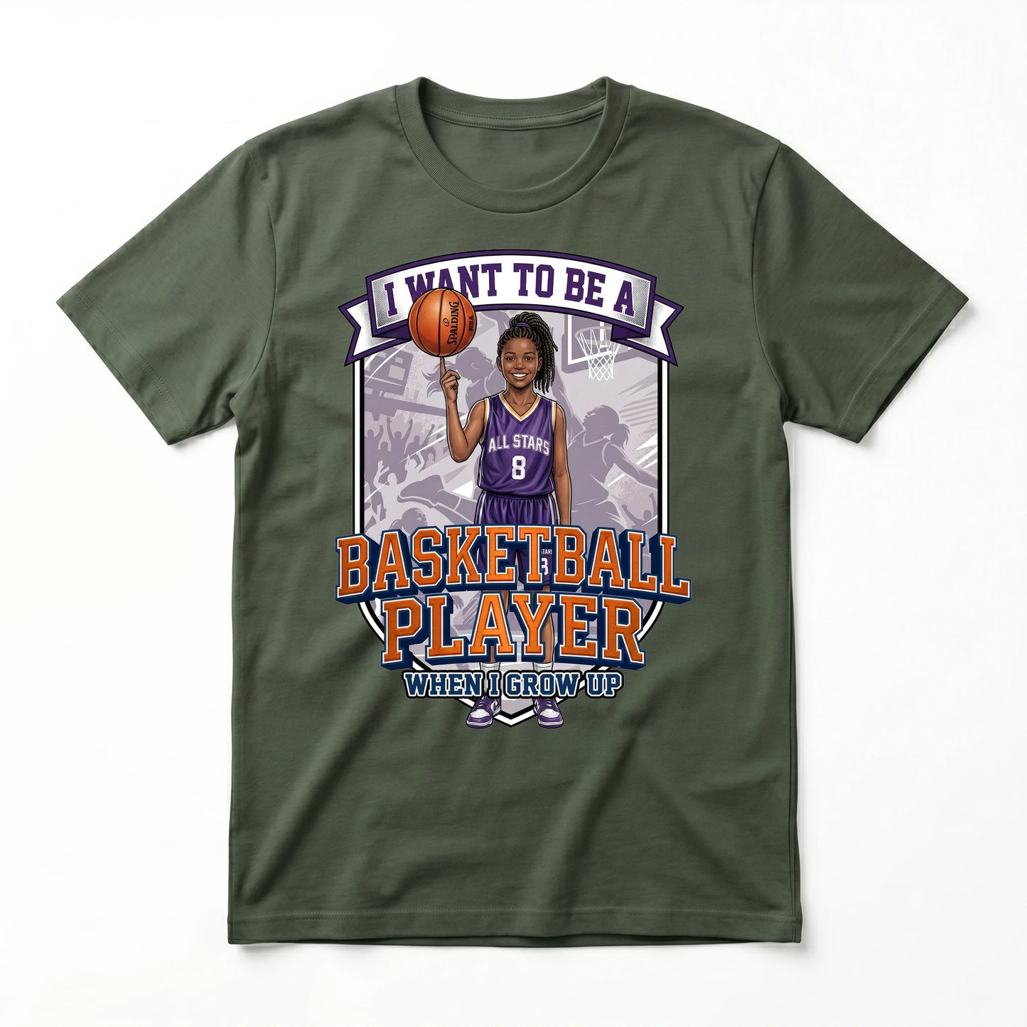 Future Basketball Player Tee – Black Girl
