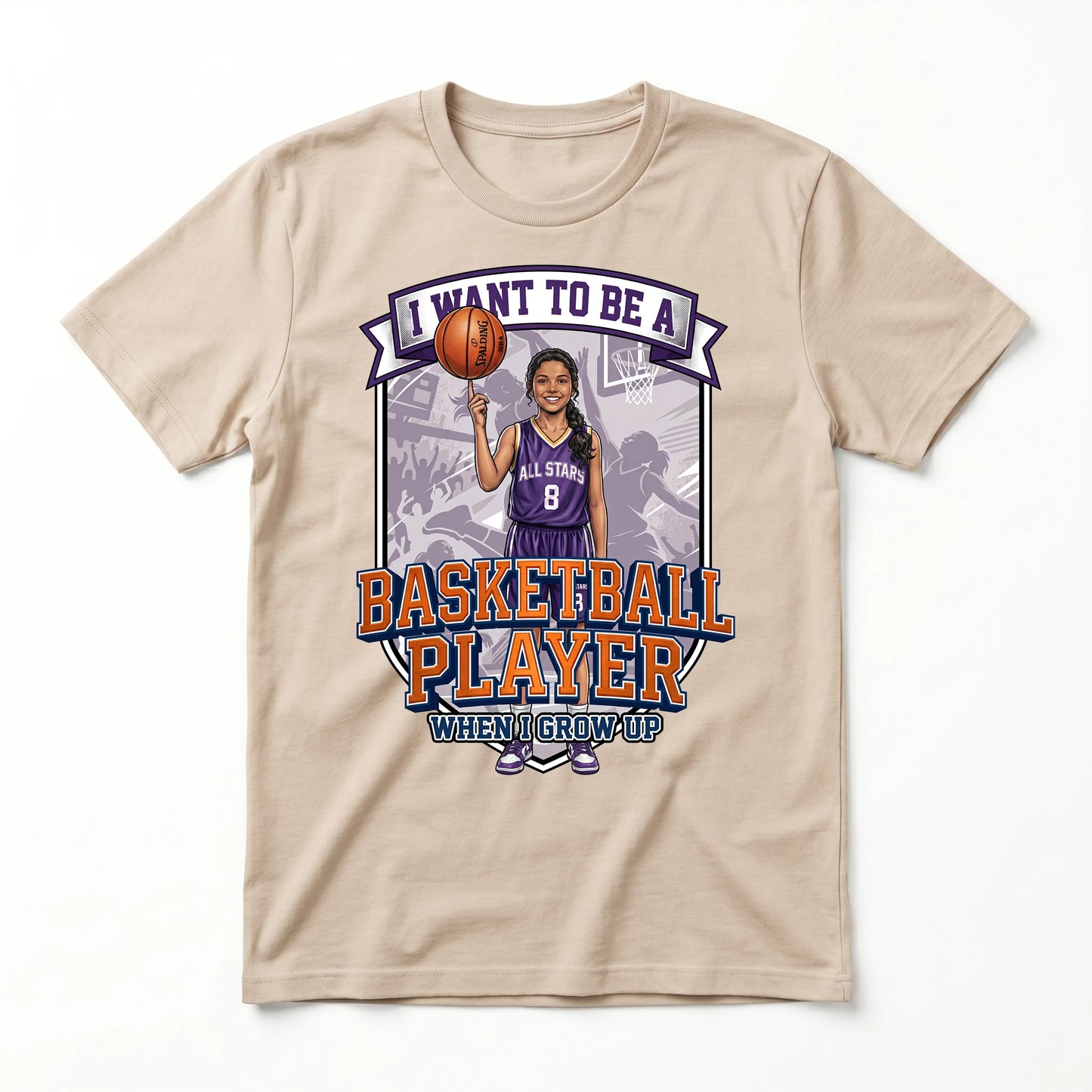 Future Basketball Player Tee – Latino Girl