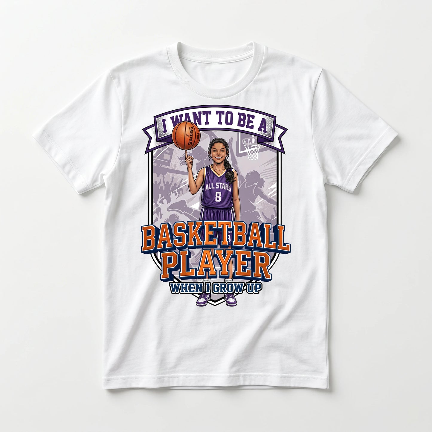 Future Basketball Player Tee – Latino Girl